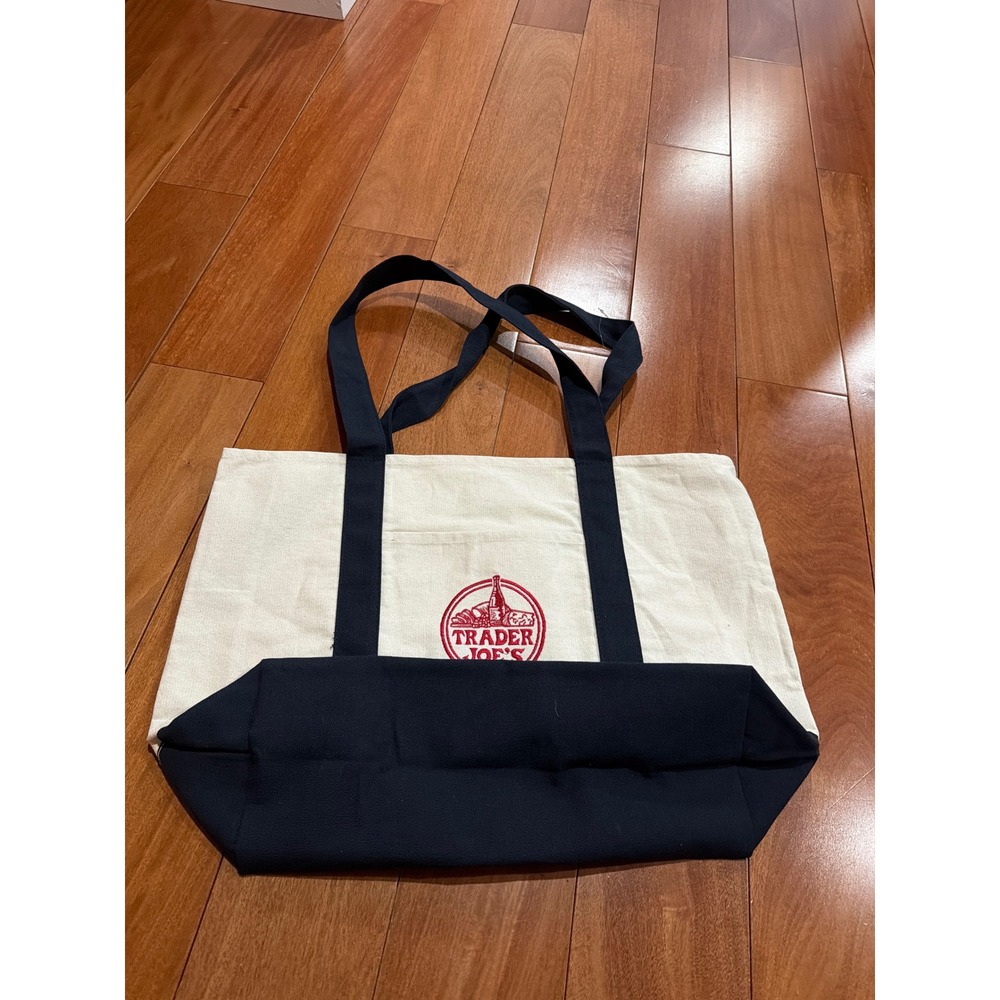 Trader Joe's Canvas Tote Bag Reusable‎ Grocery Bag Big Shopping Bag - Picture 4 of 8